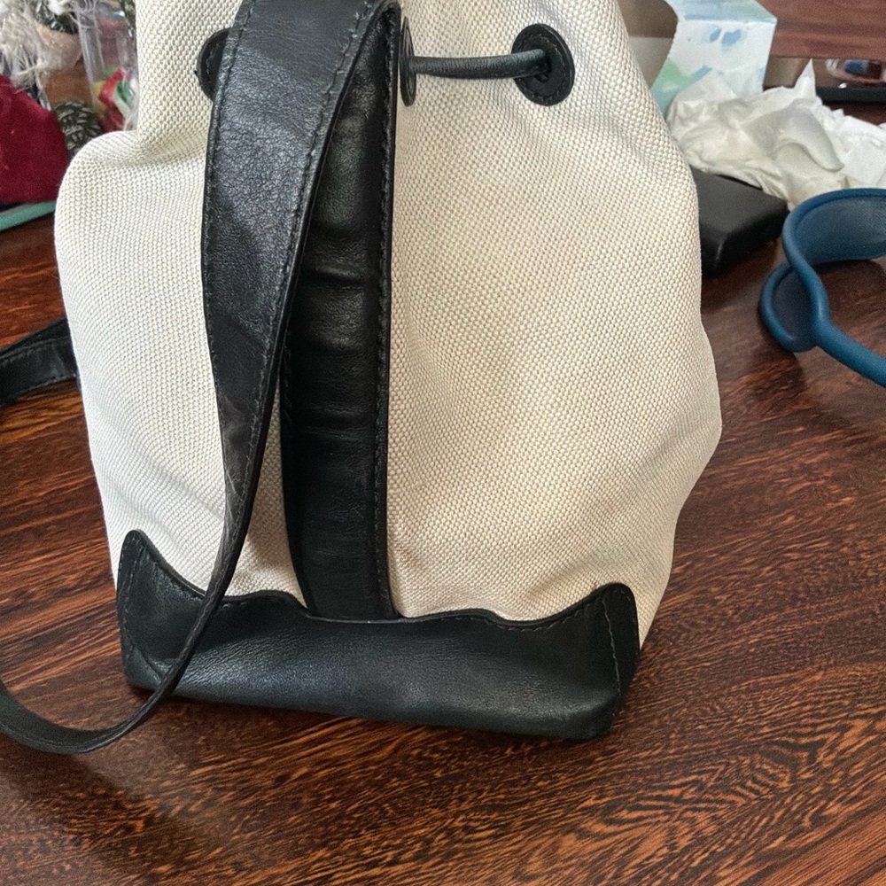 Balenciaga Canvas & Leather Drawstring Bucket Bag with Pouch – Preloved - Picture 3 of 14